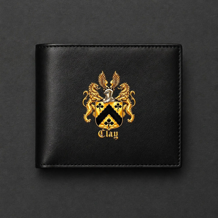 Clay lion crest wallet