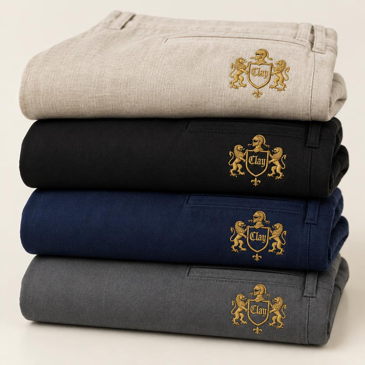 Clay crest pants folded