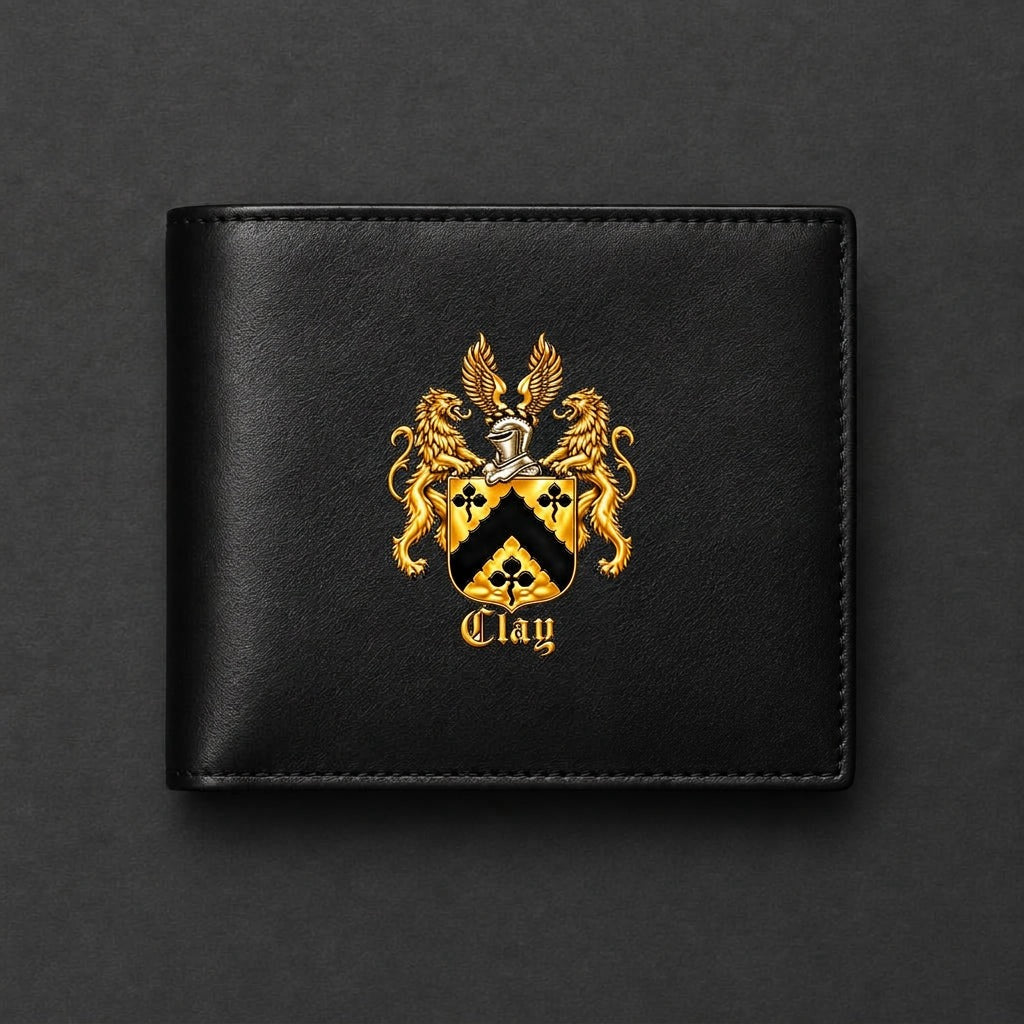 Clay lion crest wallet