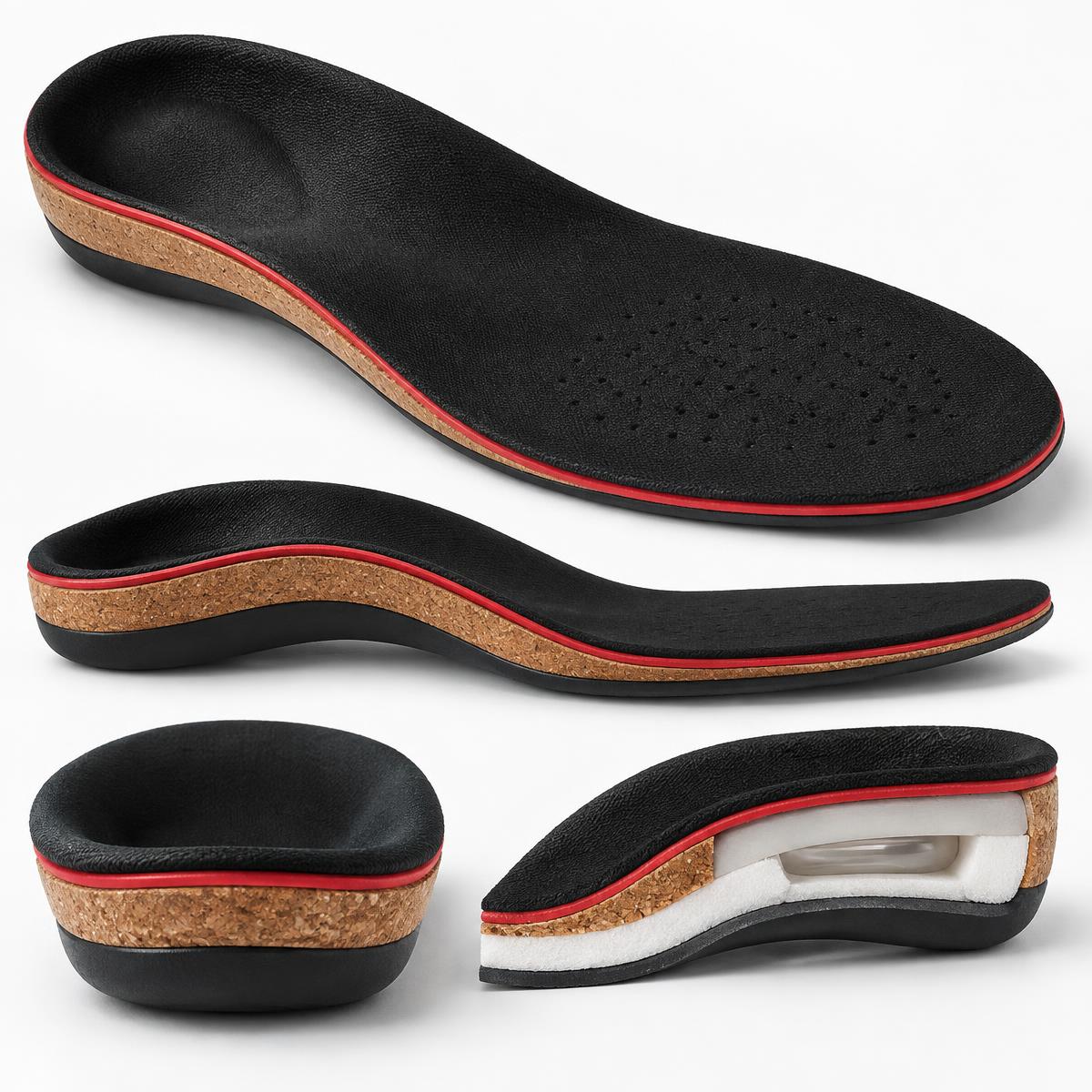 Full-length air-foam arch-support replacement insoles