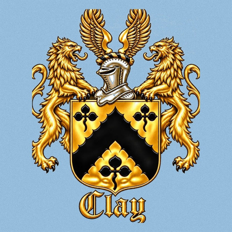 Sky blue Lion’s Crest cotton blanket