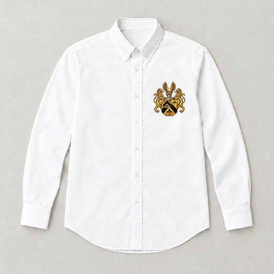Lion’s Crest Merino Wool Crew-Neck Cardigan
