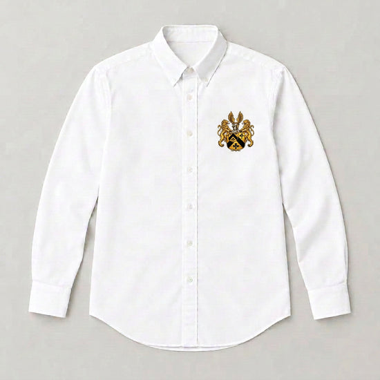 Lion’s Crest Merino Wool Shawl-Collar Cardigan