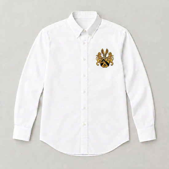 Lion’s Crest Merino Wool V-Neck Cardigan