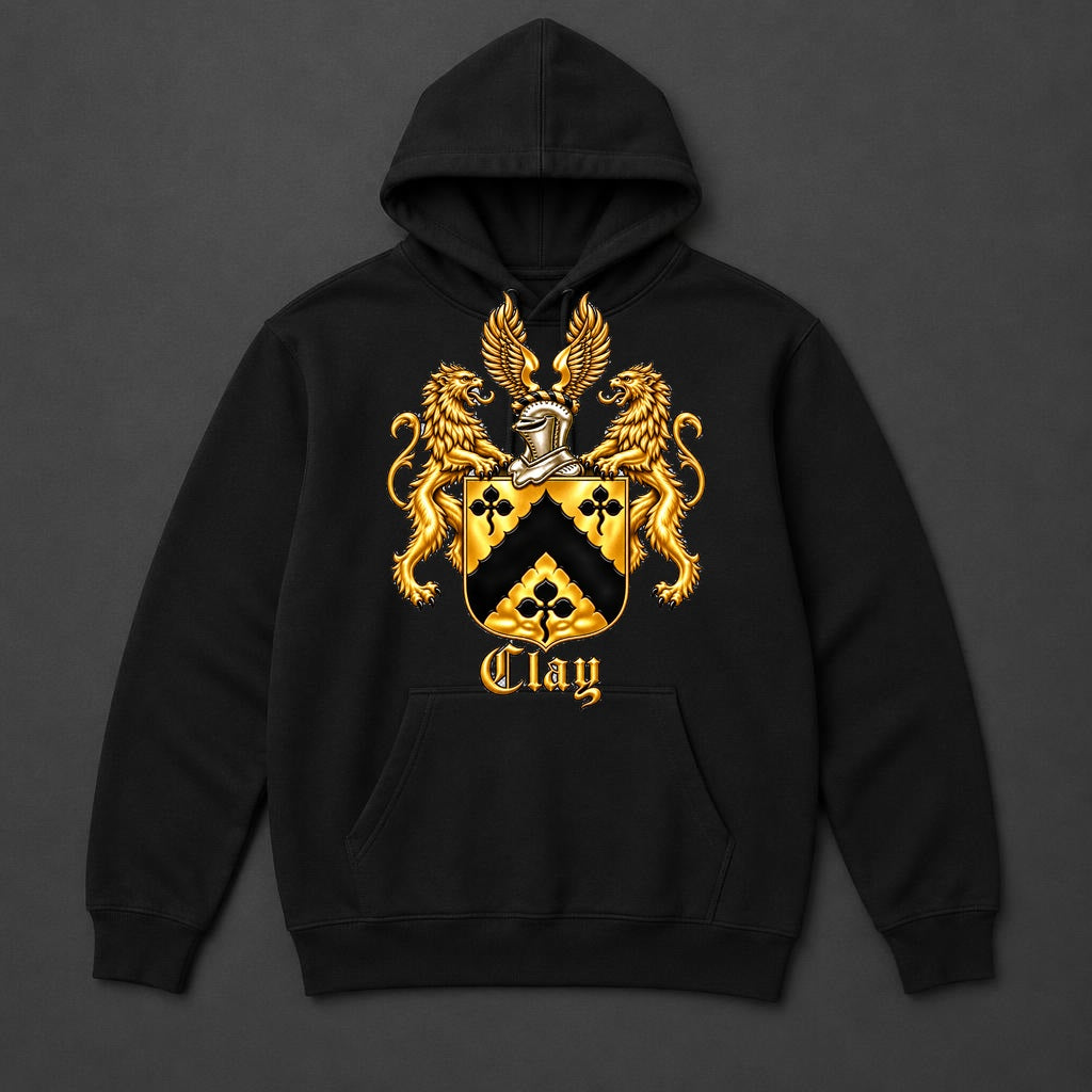 Clay crest organic cotton hoodie