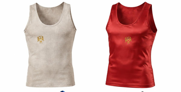 Men’s fitted Lion’s Crest tank with a small chest crest