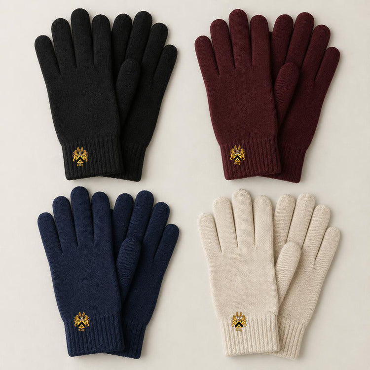 Wool and cashmere gloves with the exact full official Lion&