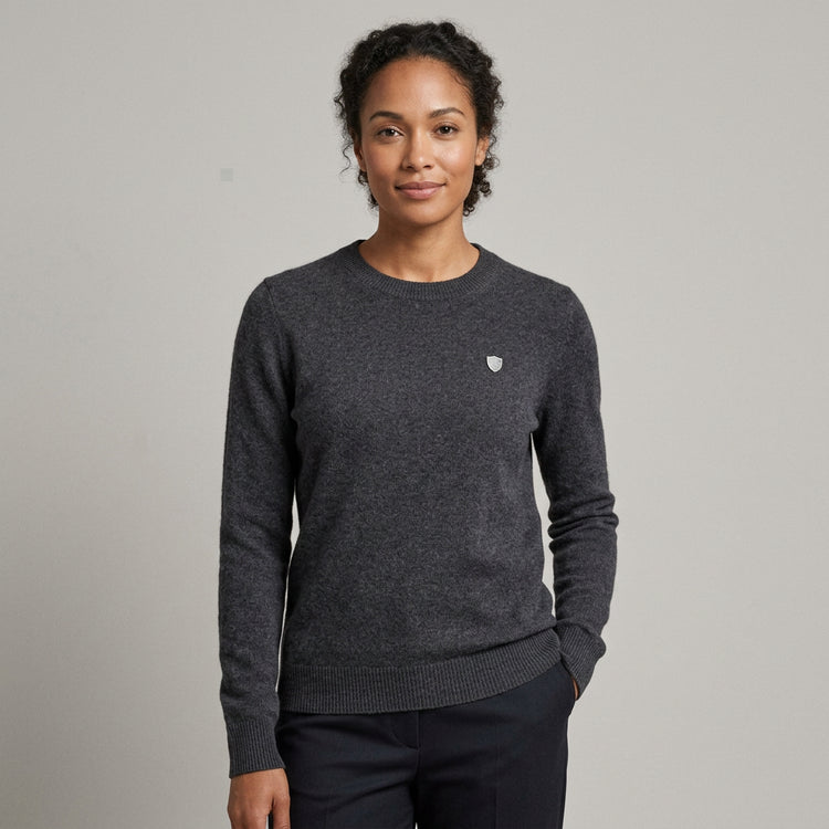 Cashmere Turtleneck shown on a model
