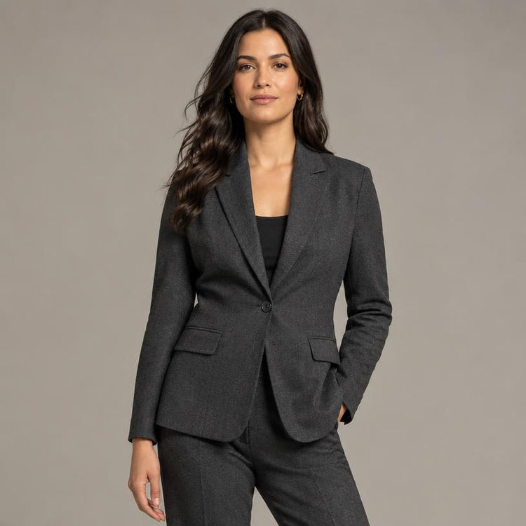 Wool Blazer shown on a model