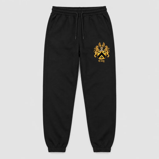 Tuxedo trousers with the gold Clay crest on the right side