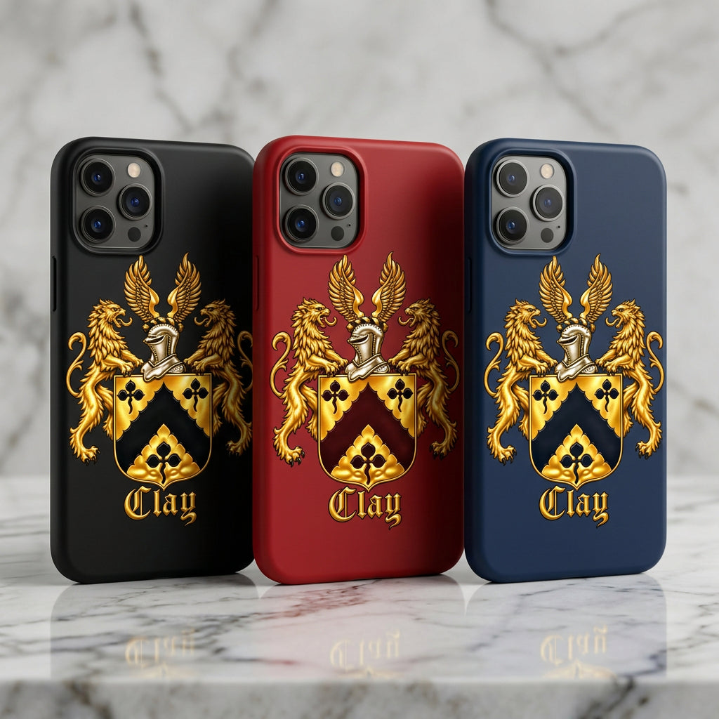 Clay crest phone case
