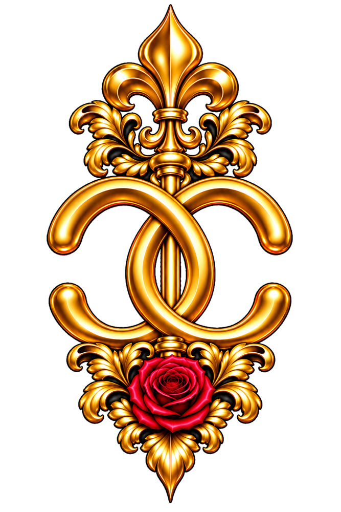 Gold rose and CC crest
