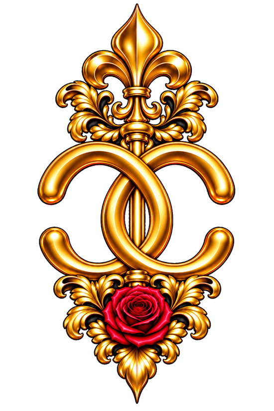 Gold rose and CC crest