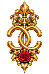 Gold rose and CC crest