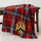 Sherpa fleece Clay tartan blanket with the official Lion&